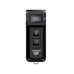 [06497] Nitecore Rechargeable EDC Flashlight, Digital Display 1000 Lumen #TUP (أسود)