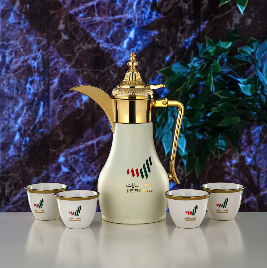 Almarjan 5 pcs Coffee Set dallla & 4 Coffee Cups