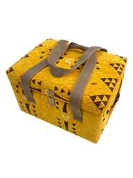 [07087] Marka and bag of Ezbet Al-Jazeera, Najdi print, yellow