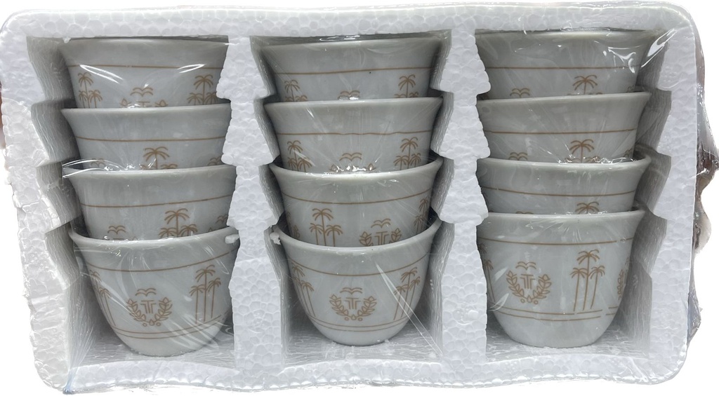 Palm Tree Pattern Coffee Cups Set OF 12 Pcs #WL-06