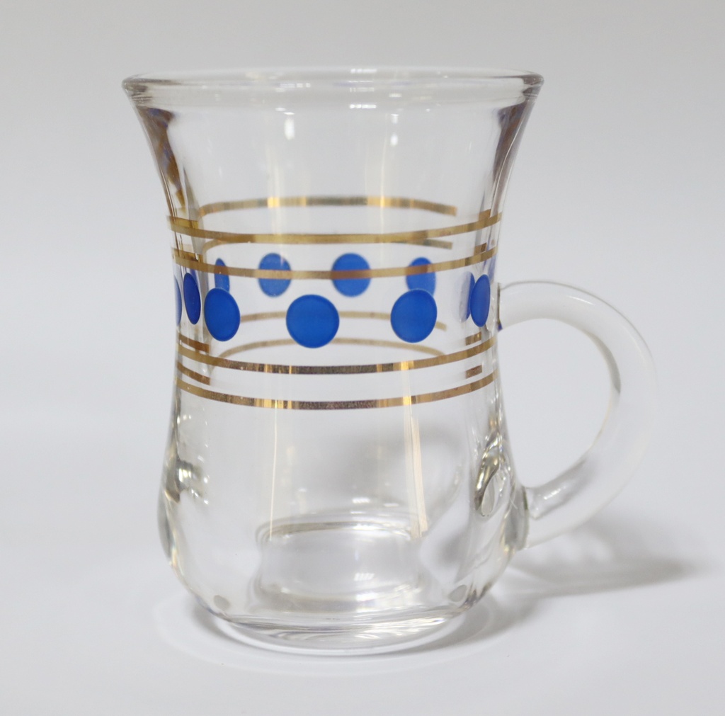 Tea Cups Set of 6 Pcs Kuwaiti pattern wiith handle #G6204-6