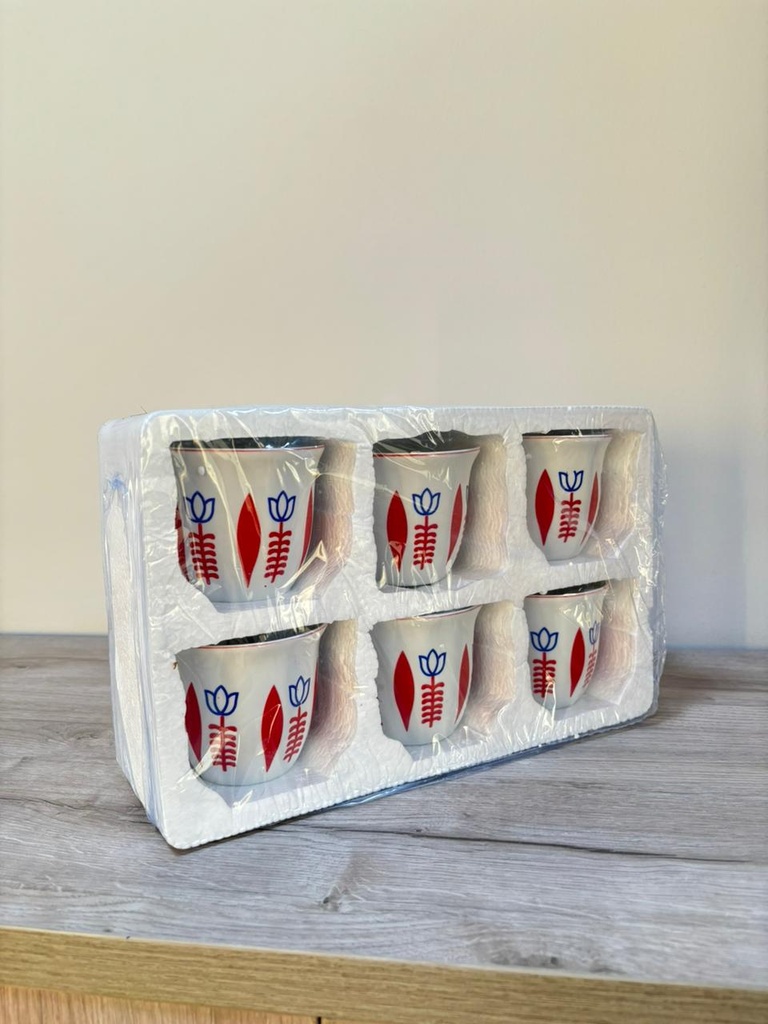 Coffee Cups Set of 6 pcs pattern Tradtional pattern #CW200F