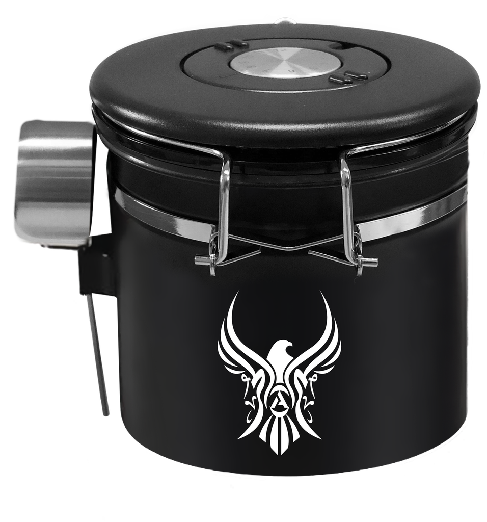 ALHOR COFFEE CANISTER WITH MEASURING SPOON