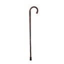 WALKING STICK FLAMED CHESNUT CROOK/RUBBE  #B186