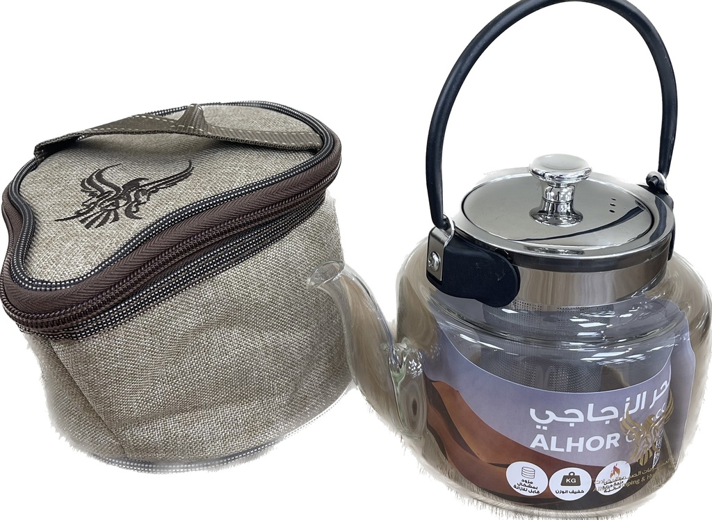 ALHOR Glass Teapot With Cover for storage