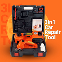 7MD 3 in 1 Car Repair Tool Kit Electric Jack Inflator Pump Electric Impact Wrench Universal Emergency Car Kit 5ton#11092