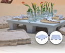 LIGHT TABLE WHITE COLOR 120*120*20 cm