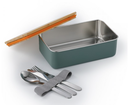 LUNCH BOXWITH BAMBO LID GREEN FROM ALRIMAYA #22-4300