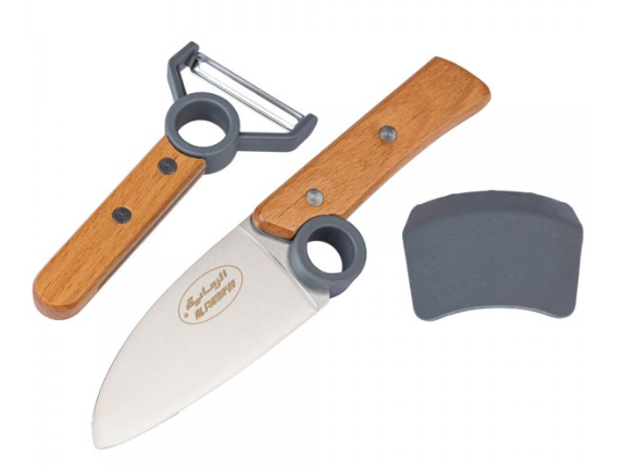 3PCS KNIFE SET BEECH FROM ALRIMAYA #22-4366