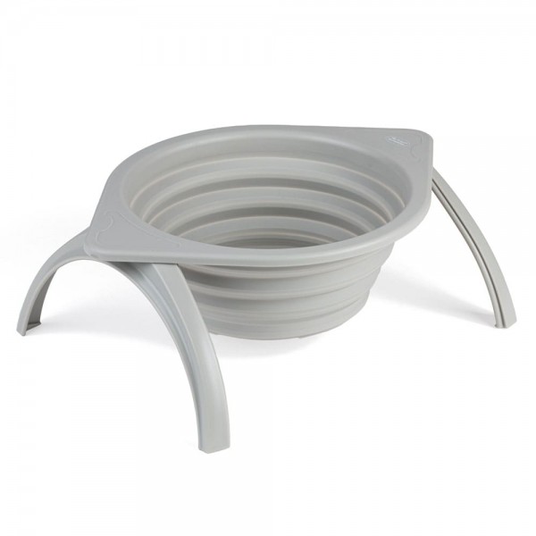 FOLDING WATER FILTER BASKET WITH LEG - GREY  FROM ALRIMAYA #22-4028