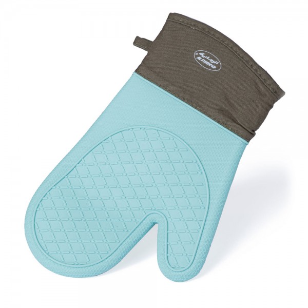 OVEN GLOVE 29.5x19CM - LIGHT BLUE + BROWNISH GREY FROM ALRIMAYA #22-4032