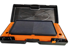 FLAMEKRAFT PORTABLE DOUBLE BURNER GAS STOVE  WITH BACK COVER