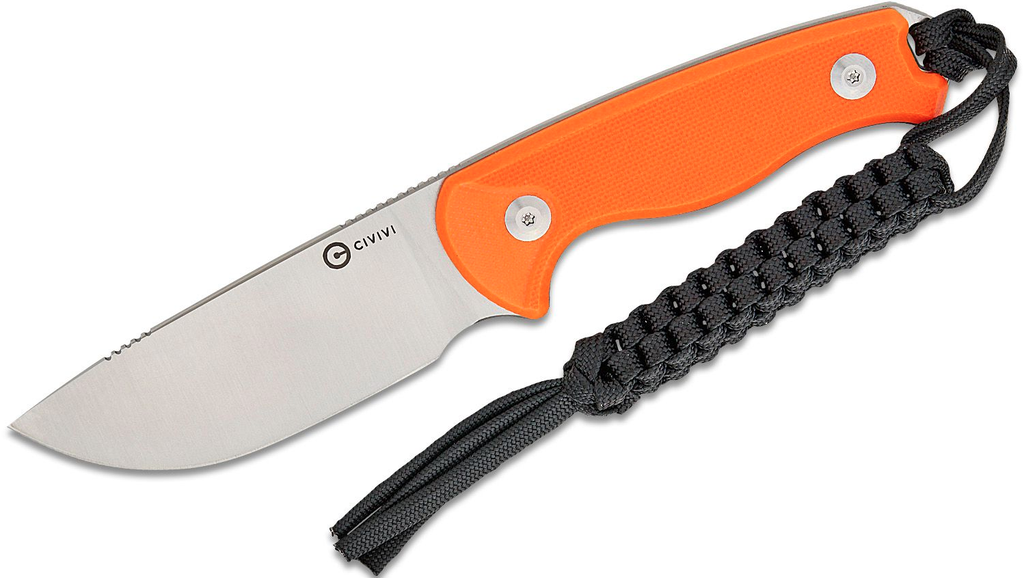 CIVIVI Timber bark Orange G10 Handle Satin Finished 14C28N Blade #C23094-2