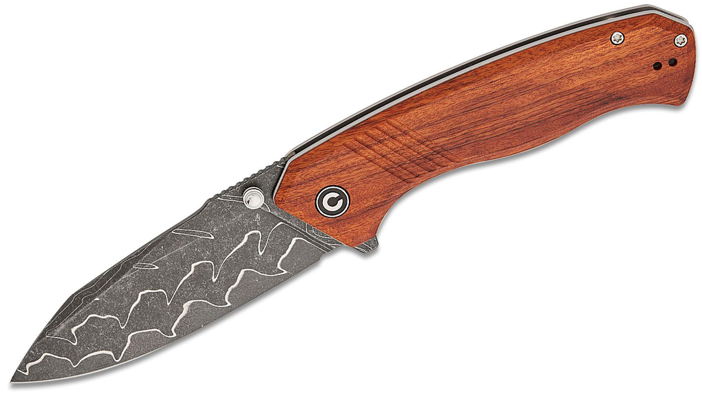 CIVIVI Placoid Guibourtia Wood Handle Damascus Blade #C23079-DS1