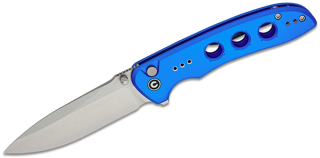 CIVIVI Hyperpulse Blue Aluminum Handle Satin Finished 14C28N Blade #C23087A-2