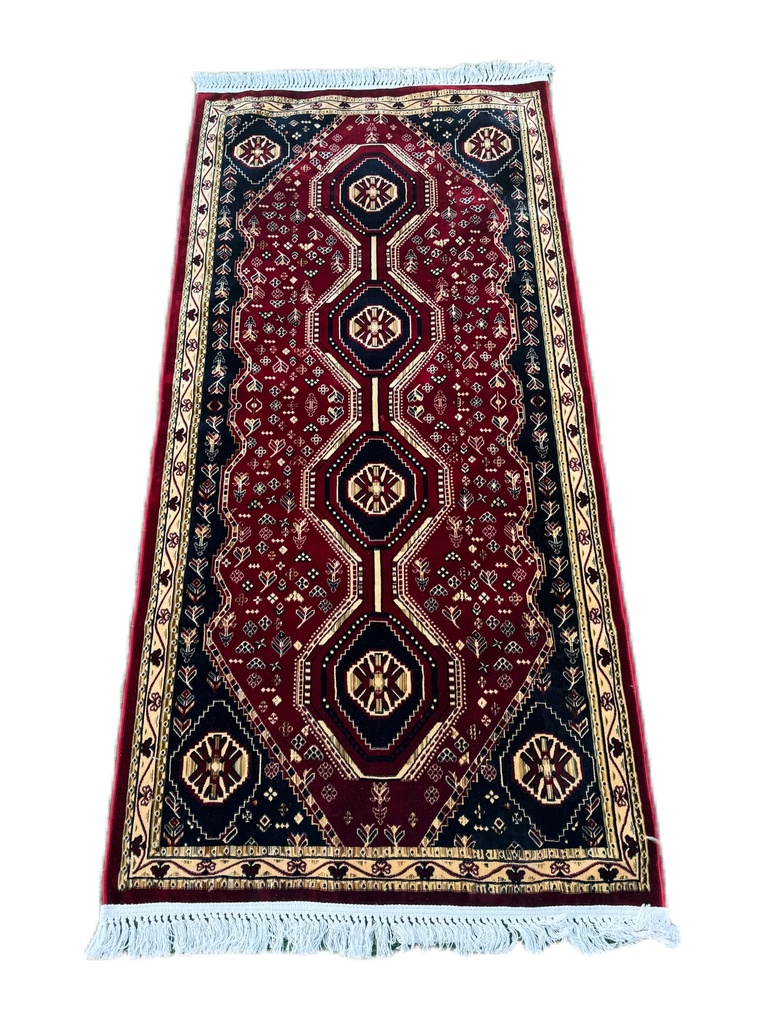 سجاد رسم افغاني نقشة 3039 لون عنابي # MADA-02-42