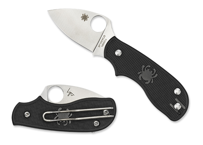 Spyderco Squeak Folding Knife 2" N690CO Satin Plain Blade #C154PBK