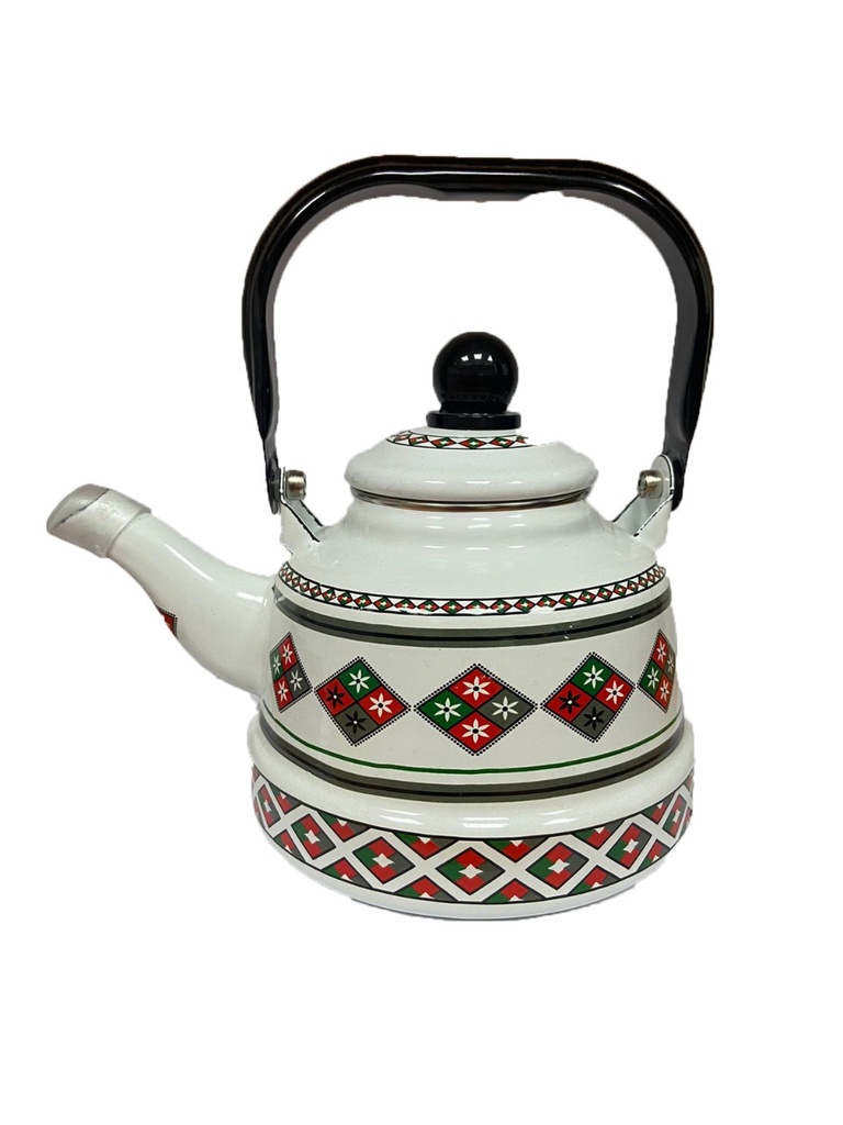 [02162] إبريق نقشة سدو 1.1 لتر أبيض 15853-6 #