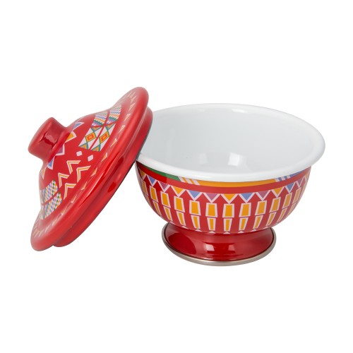 [03405] تمرية نقش عسيري احمر مقاس 13سم #SNHW-0616A-13CM