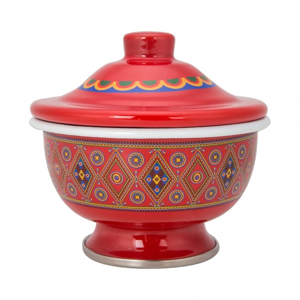 [03407] تمرية نقش نجدي احمر مقاس 13سم #SNHW-0616C-13CM