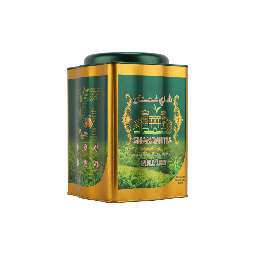 [00414] شاي غمدان 300 جرام علبة معدنية