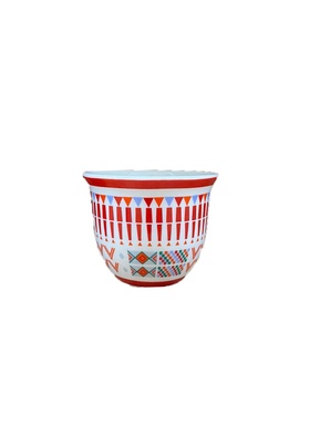 Gahwa Cup 65CC Set of 6 Asiri Multi color pattern from Al Rimaya #22-2625