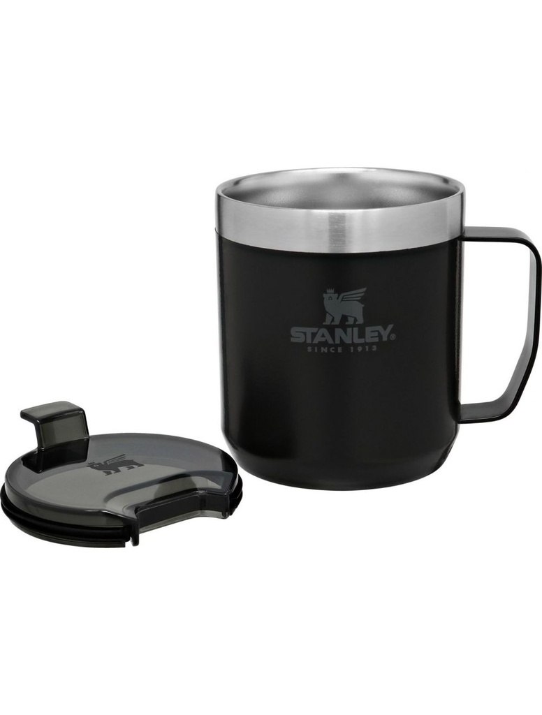 [03261] Stanley 355ml / 12oz Vac Camp Mug M.Black Classic 10-09366-006