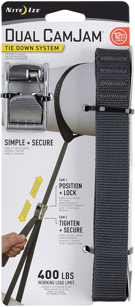 [03136] Nite Ize Dual CamJam® Tie Down System 12 FT CJD12-09-R3