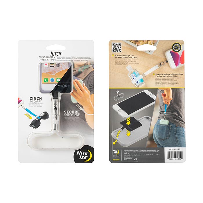 [03148] Nite Ize Hitch® Phone Anchor + Stretch Strap - White Sparkle HPSS-0211-R7