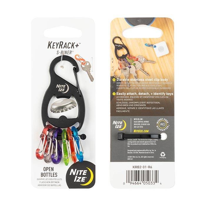 [03153] Nite Ize KeyRack+™ S-Biner® - Black #KRB2-01-R6