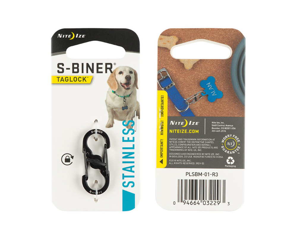 [03156] Nite Ize Pet S-Biner Microlock-Black PLSBM-01-R3