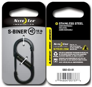 [03160] Nite Ize S-Biner Size 2-Black SB2-03-01