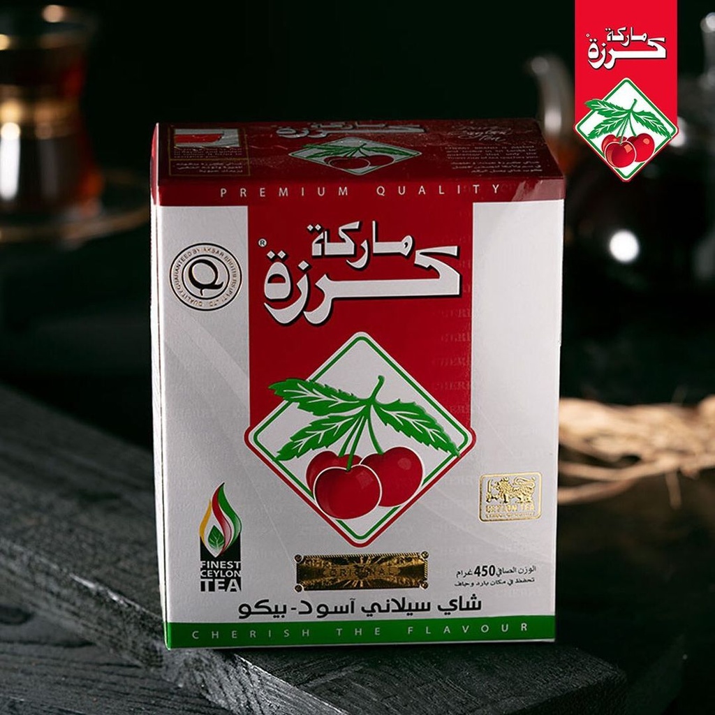 [02995] شاي ماركة كرزة علبة كرتونية 450 جرام