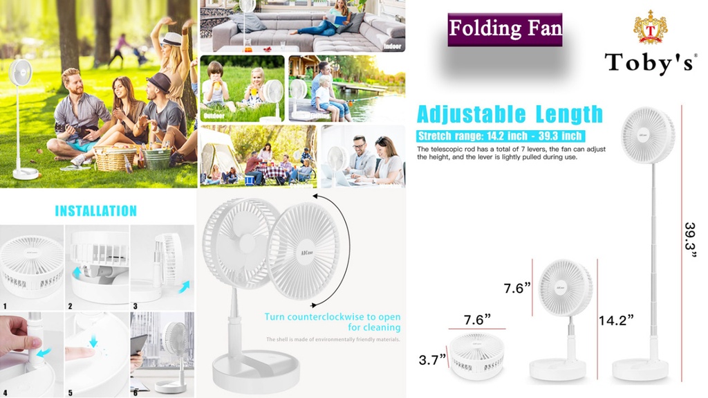 [03804] مروحة قابلة للطي مع خاصية الشحن #folding fan
