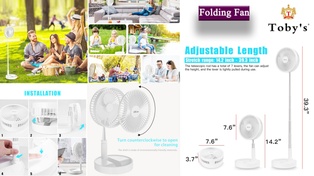 مروحة قابلة للطي مع خاصية الشحن #folding fan