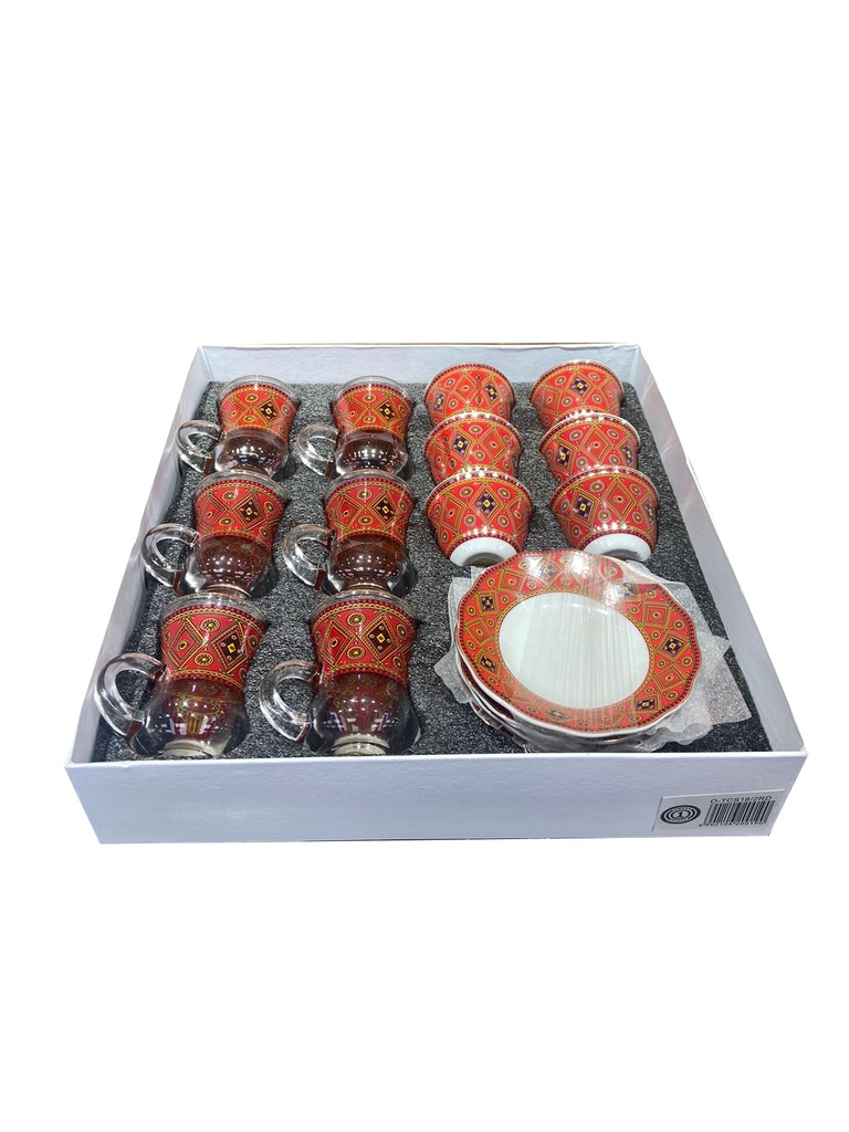 [03184] Red Cup Set of 6 Pieces Omega O-TCS18/2RD