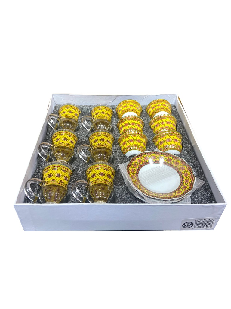 [03185] Yellow Cup Set of 6 Omega Pieces O-TCS18/3YW