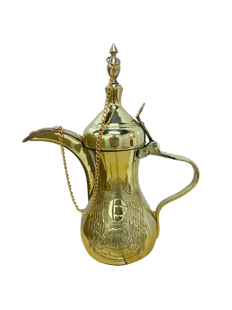 [03522] دلة رسلان ذهبية بشعار الامارت #RS002-3