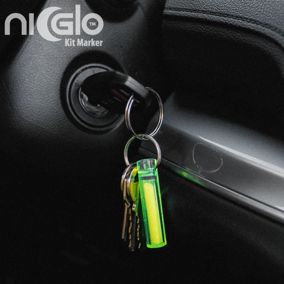 Ni-Glo Solar Gear Marker Atomic Keychain