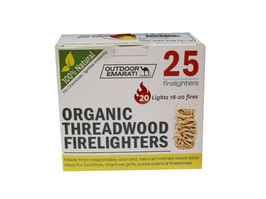 [03187] OE Organic Thread wood Firelighters - 25pcs