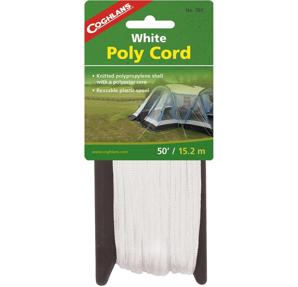 [02145] COGHLANS BRAIDED NYLON CORD - WHITE