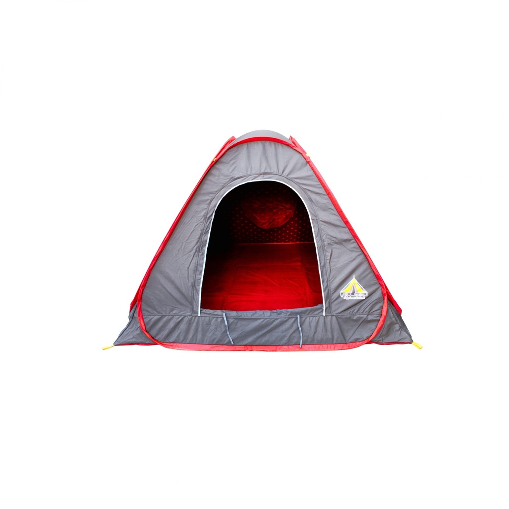 [02679] خيمة الكشتة الشتوية قطن 2*2*1.3 متر رصاصي/احمر