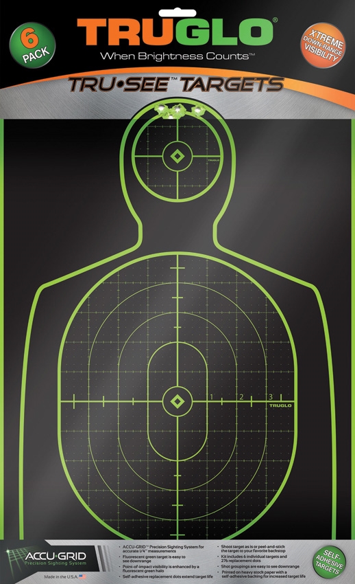 [02817] TRUGLO Tru-See Handgun Target 6pk