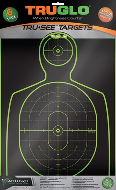 TRUGLO Tru-See Handgun Target 6pk #TG13A6