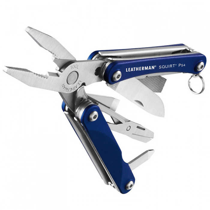 Leatherman Squirt PS4 Blue Multi tools-small pack  الحر لمستلزمات الصيد  والرحلات - Alhor Camping & Hunting Tools