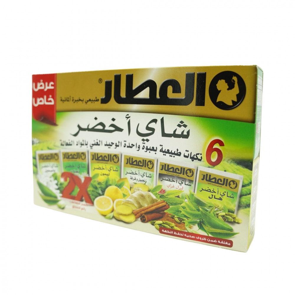 [03923] العطار 6 نكهات شاي اخضر 24*1
