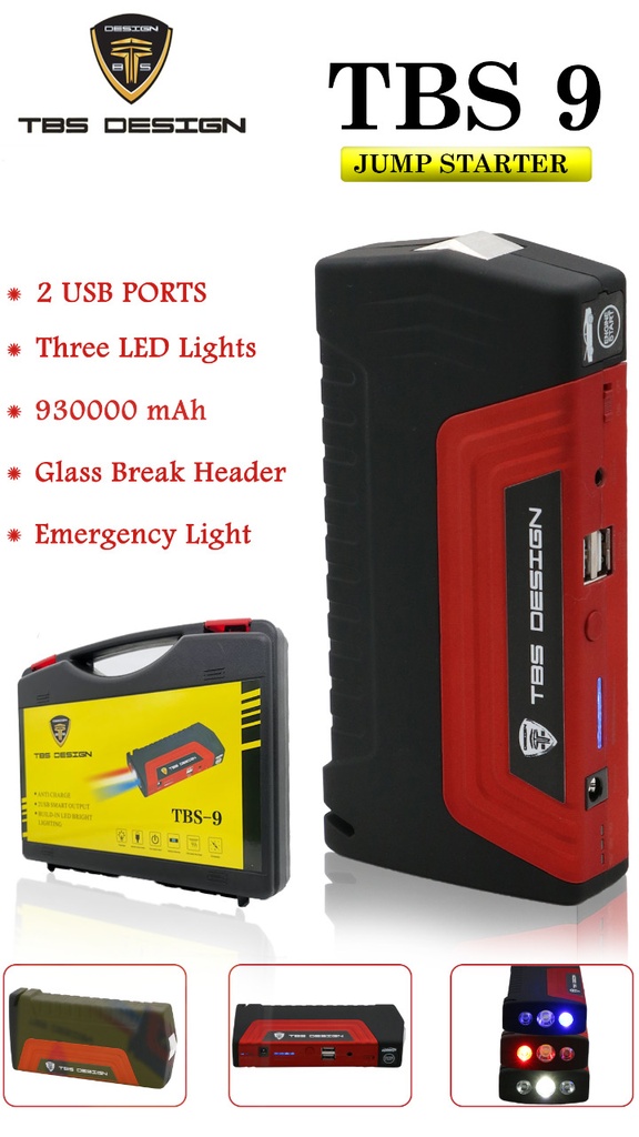 [04086] Toby's TBS 9 Jumpstarter for Cars, 930000mAh