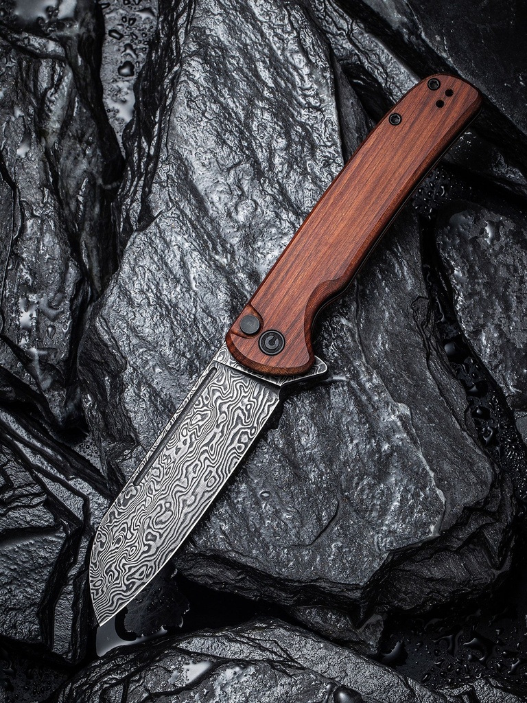 [04112] CIVIVI Chevalier Wood Handle Damascus Blade #C20022-DS1