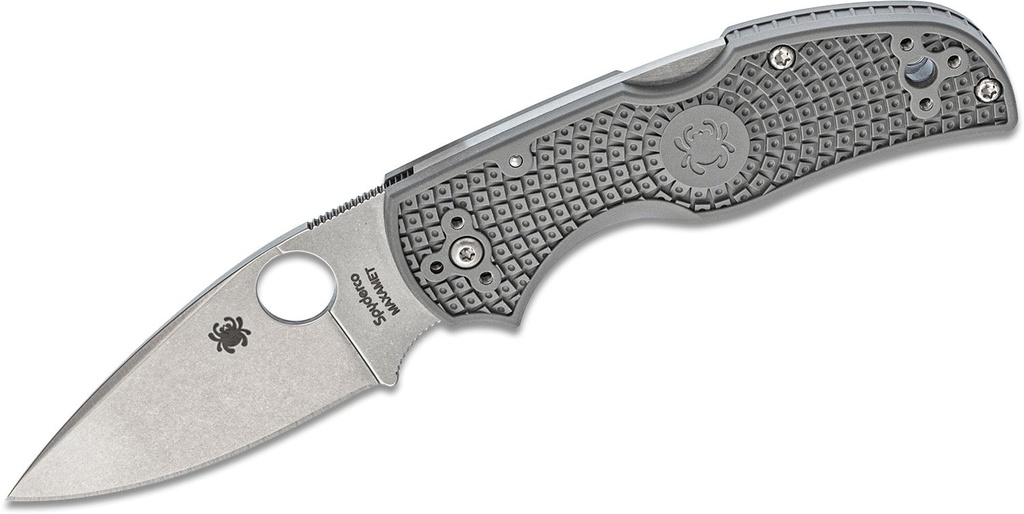 [04987] Native 5 Lightweight Folding Knife Maxamet Satin Plain Blade, Gray FRN Handles #C41PGY5