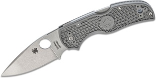 Native 5 Lightweight Folding Knife Maxamet Satin Plain Blade, Gray FRN Handles #C41PGY5